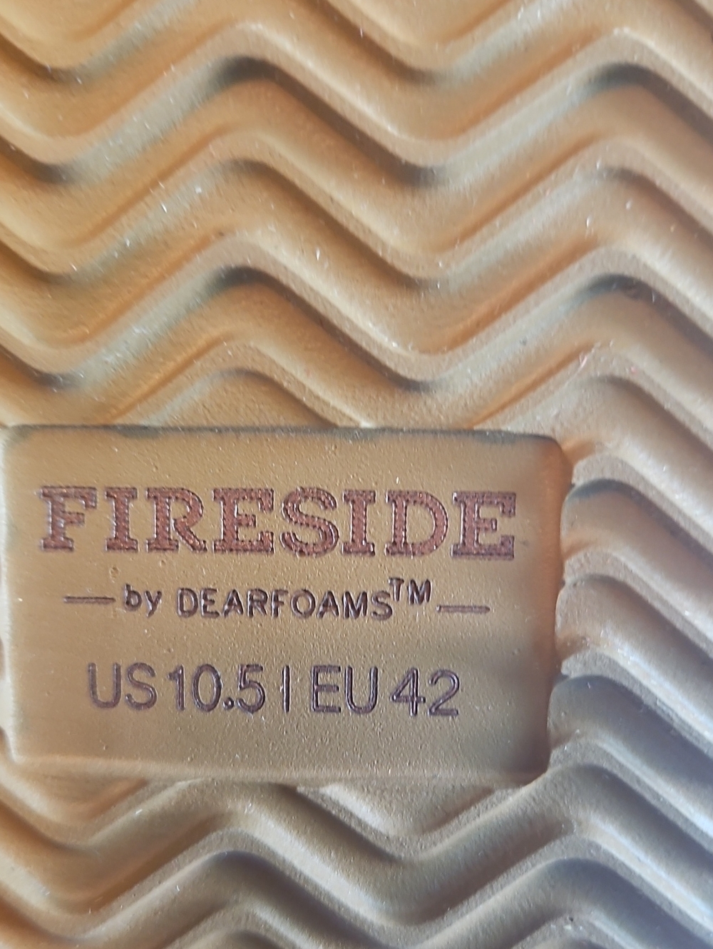 Dearfoam Fireside Genuine Shearling Lined Suede Slippers Chestnut Shearling Cuff - Picture 6 of 6